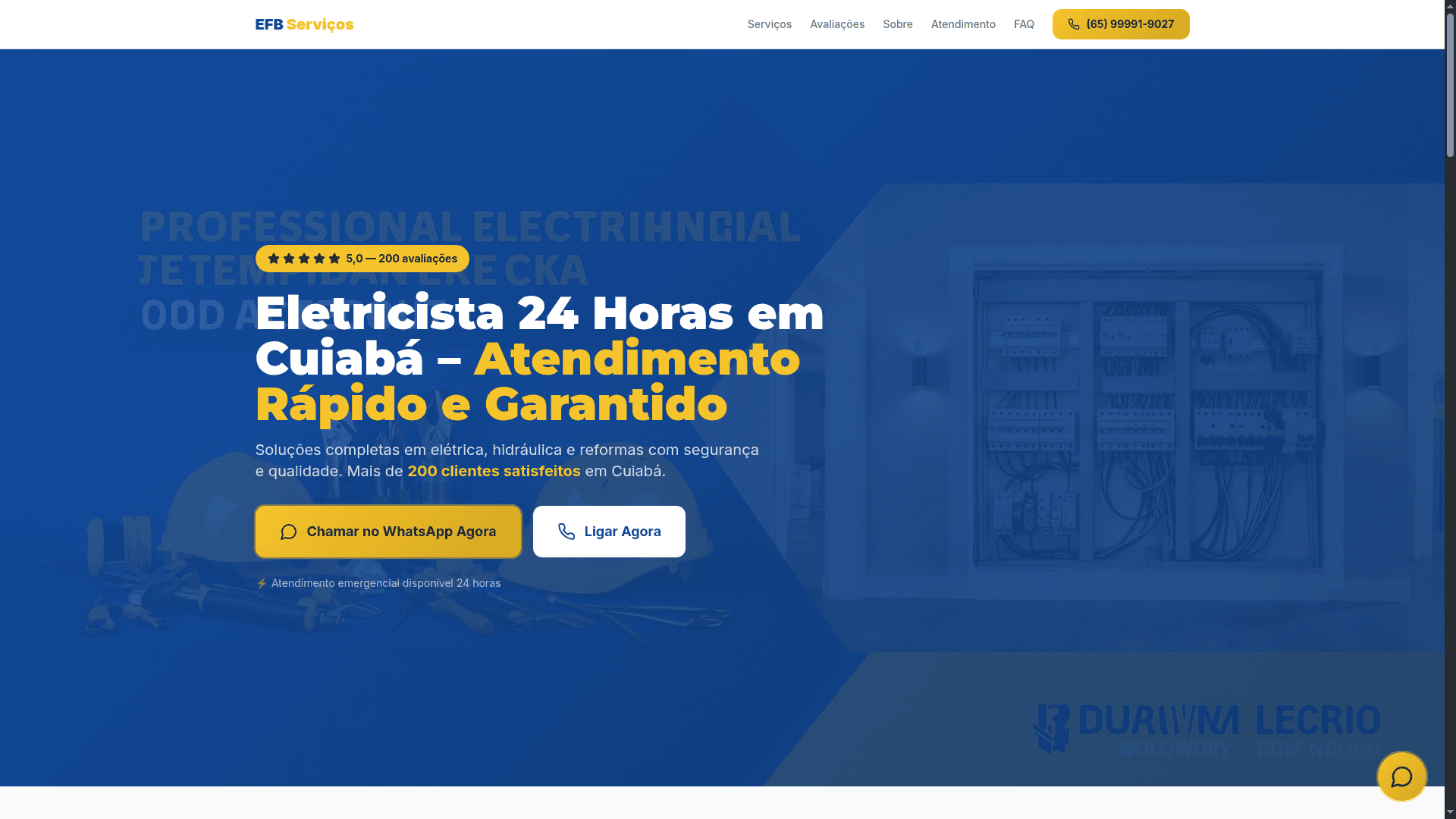Preview do site EFB Serviços