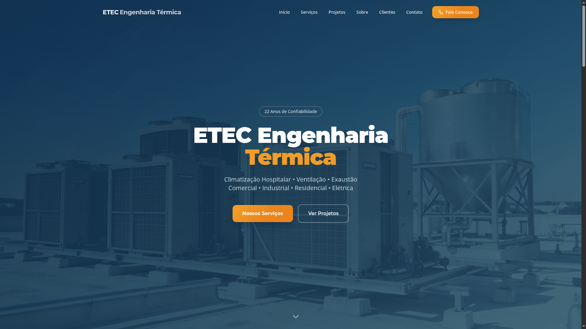 Preview do site ETEC Engenharia
