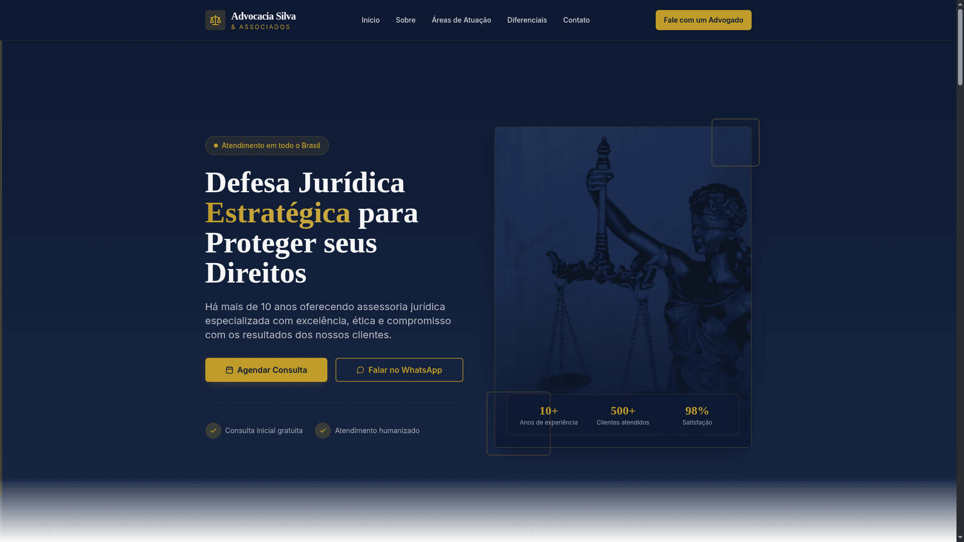 Preview do site Silva e Associados Adv.