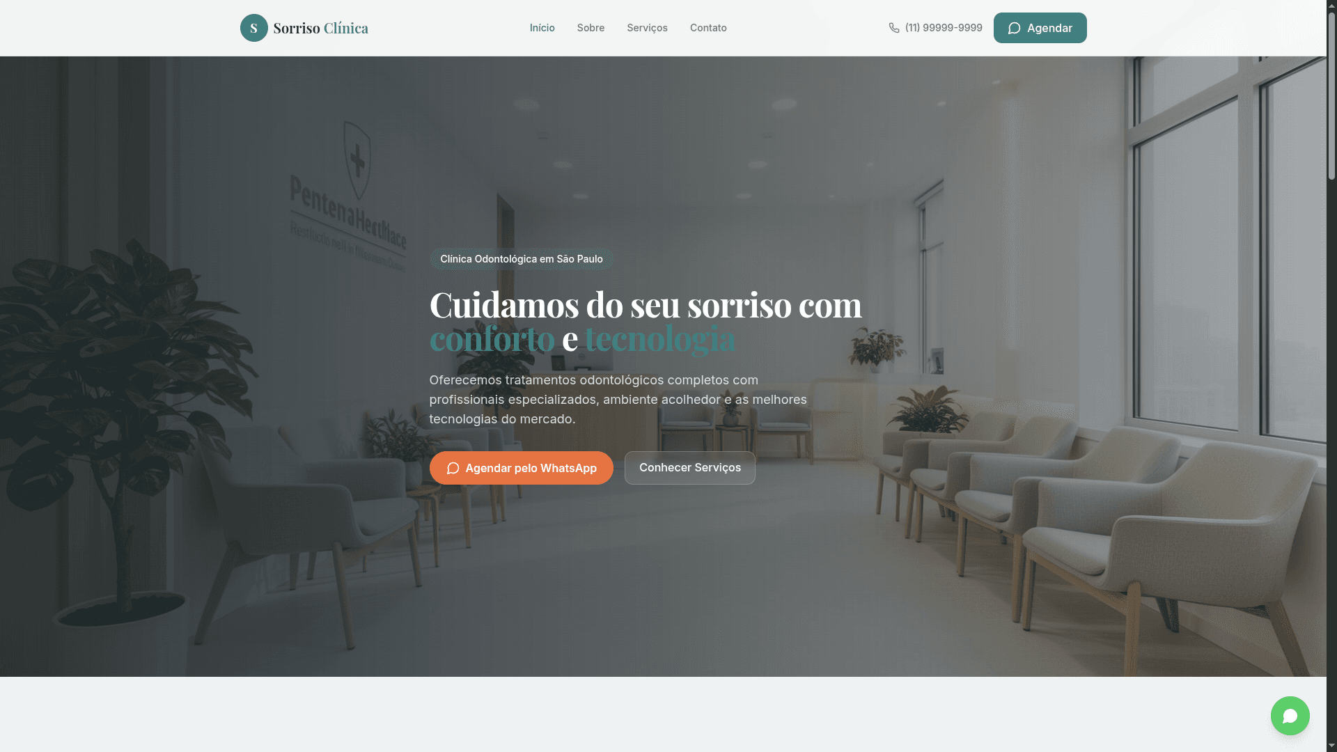 Preview do site Sorriso Clínica